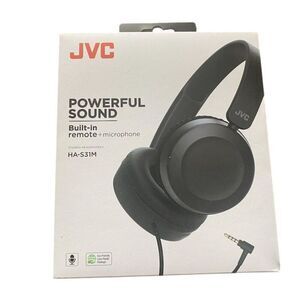 JVC HA-S31M On-Ear Headphones Black with Mic & Remote 3.5mm Jack